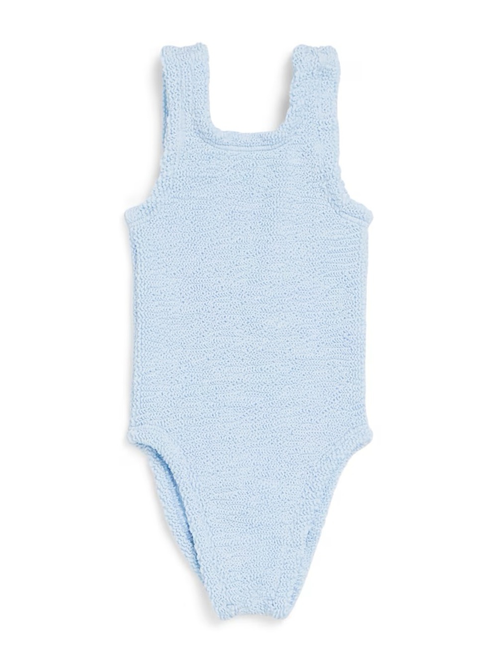 Hunza G classic crinkle one piece swimsuit 3-6 years old baby blue